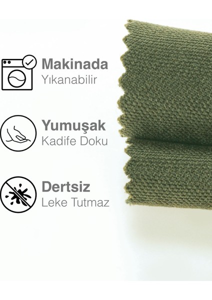 Kadife Dokulu Zeytin Yaprağı Rengi Daily Series Runner 40 X 140 fırsatları