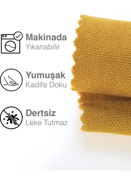 Kadife Dokulu Safran Rengi Daily Series Runner 40 X 140 fırsatları