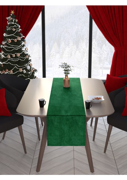 Kadife Dokulu Zümrüt Yeşili Rengi Daily Series Runner 40 X 140 fırsatları