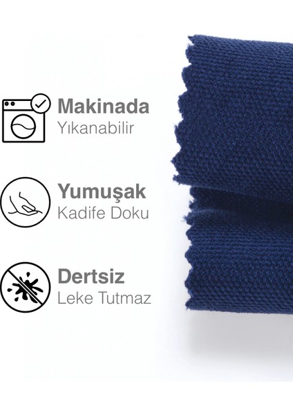 Kadife Dokulu Safir Rengi Daily Series Runner 40 X 140 fırsatları