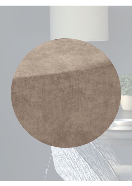 Kadife Efektli Antik Bej Rengi Aura Serisi Runner 40 X 140