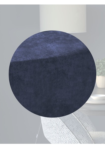 Kadife Efektli Lacivert Rengi Aura Serisi Runner 40 X 140