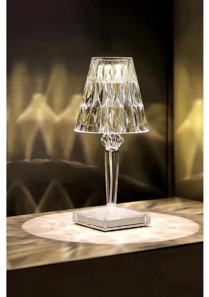 çınar ticaret kristal abajur led kumandalı ve dokunmatik masa lambası