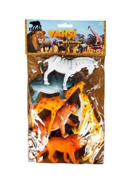 çınar ticaret vahşi hayvanlar poşetli 6'lı hayvan oyun seti fiyatları