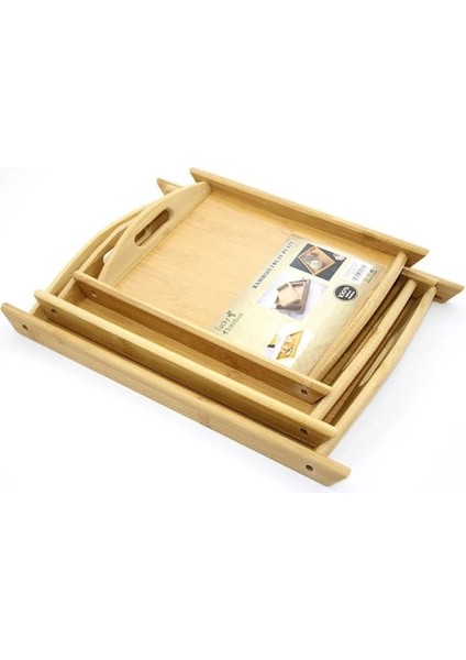 çınar ticaret 3'lü bambu tepsi model 1