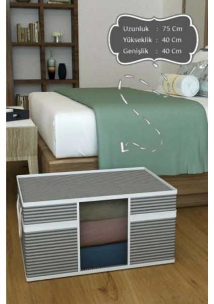 çınar ticaret mega boy pencereli hurç çok amaçlı düzenleyici saklama kutusu 40x40x75 cm 0256