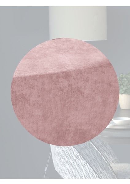 Kadife Efektli Tatlı Pembe Rengi Aura Serisi Runner 40 X 140