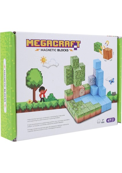 çınar ticaret megacraft orman temalı mıknatıslı bloklar 47 parça fiyatları