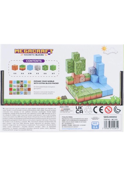 çınar ticaret megacraft orman temalı mıknatıslı bloklar 47 parça modelleri