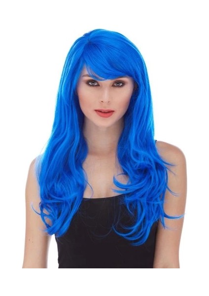 çınar ticaret mavi renk parti peruğu