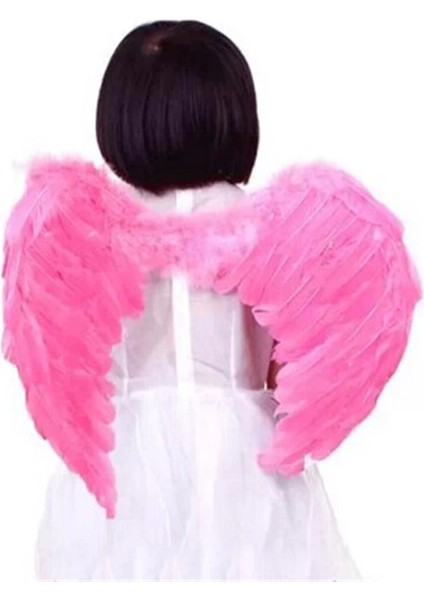 çınar ticaret pembe renk bebek boy küçük melek kanadı 40x55 cm