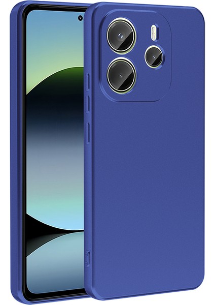 Xiaomi Redmi Note 14 Uyumlu Kılıf Premier Kamera Korumalı Mat Silikon Mavi modelleri