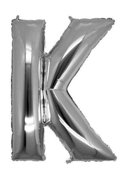 çınar ticaret k harf folyo balon gümüş renk 40 ınç