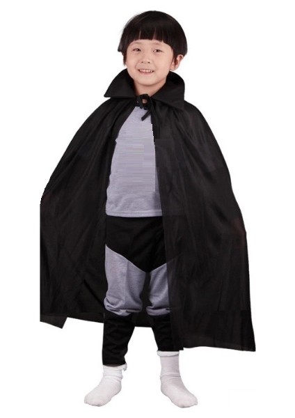 çınar ticaret siyah renk yakalı çocuk pelerin 90 cm