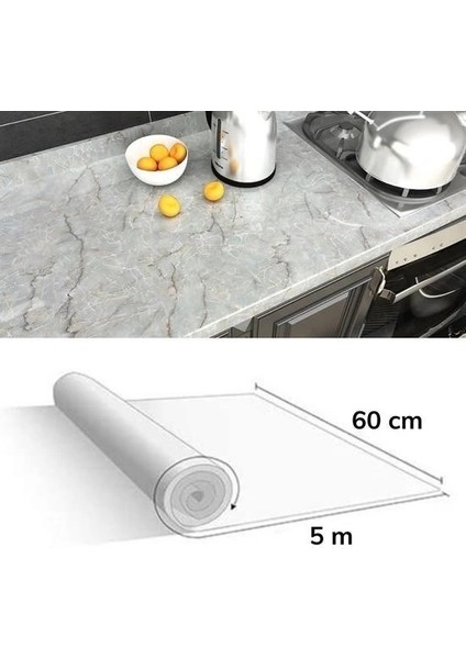çınar ticaret 5mt x 60 cm mermer desenli masa tezgah mutfak su geçirmez yapışkanlı folyo sticker fırsatları