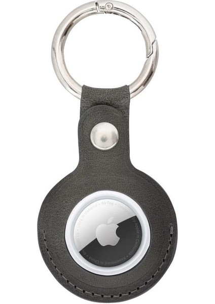 çınar ticaret apple airtag uyumlu deri anahtarlık, tn18ef gri