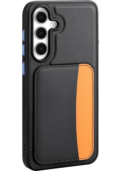 Samsung Galaxy S25 Fe Uyumlu Kılıf Kartlıklı X-Kart Silikon Siyah