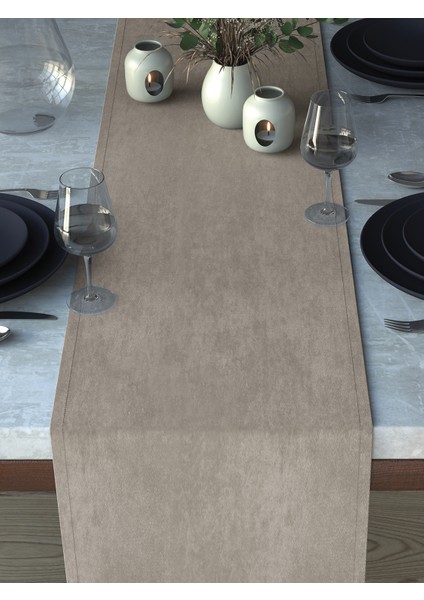 Kadife Dokulu Açık Gri Runner indirimleri