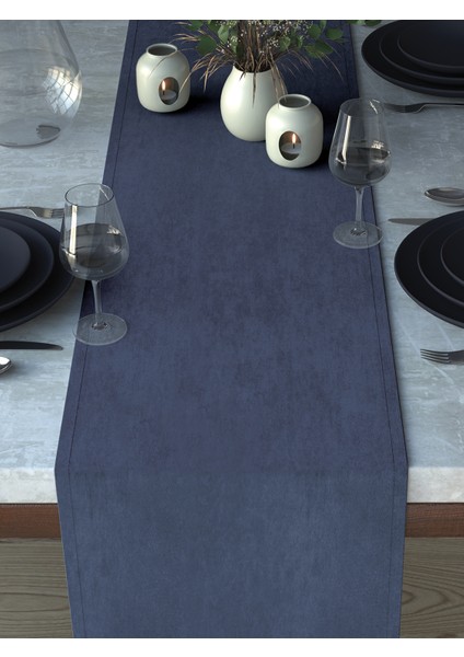 Kadife Dokulu Güvercin Mavisi Runner indirimleri