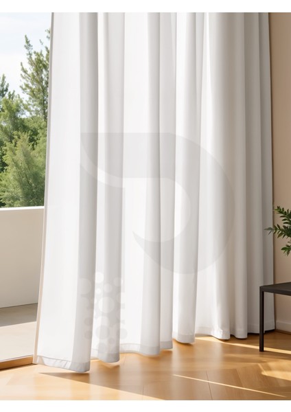 Beyaz Saten Güneşlik Perde – Ekstrafor Büzgülü