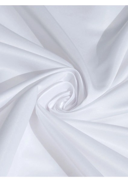 Beyaz Saten Güneşlik Perde – Ekstrafor Büzgülü