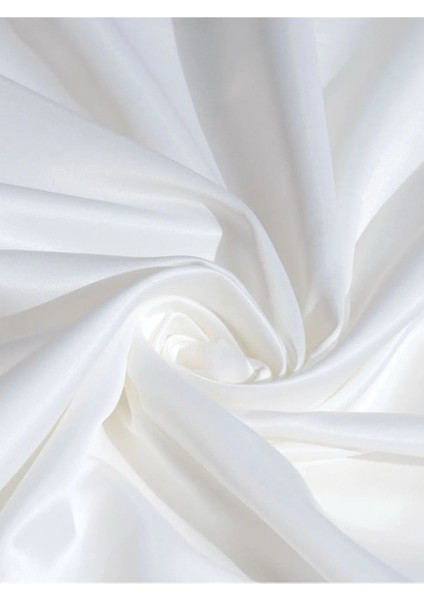 Krem Saten Güneşlik Perde – Ekstrafor Büzgülü