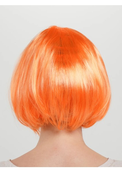 çınar ticaret turuncu renk parti peruğu küt saç fiyatları