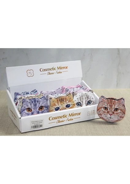 çınar ticaret taşlı kedi el aynası alk3749