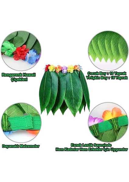 çınar ticaret tropikal esintili hawaii yapraklı parti eteği çocuk boy modelleri