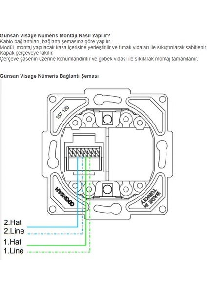 çınar ticaret visage beyaz telefon prizi (cat3) çerçevesiz - priz ve anahtar ıçin uyumlu çerçeve fiyatları