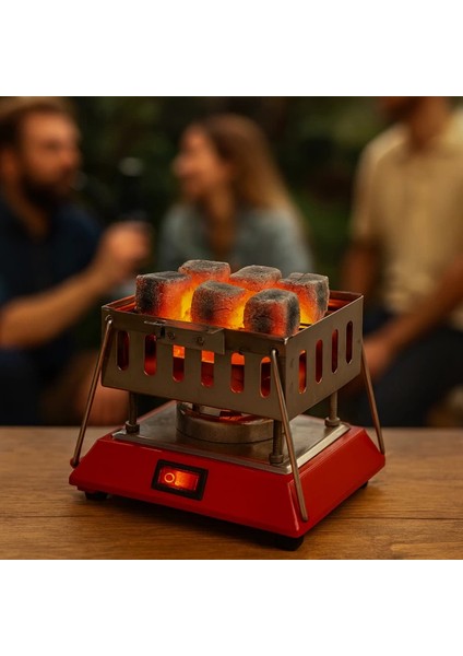 çınar ticaret kare krom elektrikli nargile köz ocağı