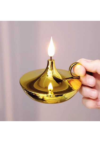 çınar ticaret dekoratif gold pilli mum lamba