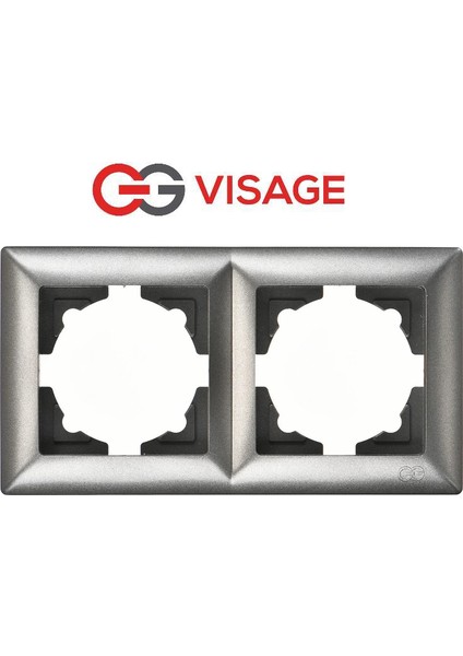 çınar ticaret visage ambiance füme 2 li çerçeve - priz ve anahtar ıçin uyumlu çerçeve