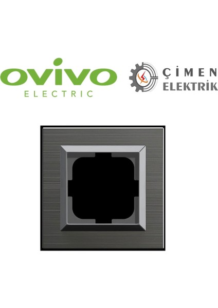 çınar ticaret manyatik gri tekli çerçeve quantum - priz ve anahtar ıçin uyumlu çerçeve