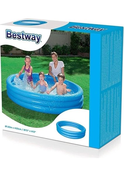çınar ticaret bestway 51027 üç halkalı renkli şişme havuz 183 x 33cm modelleri