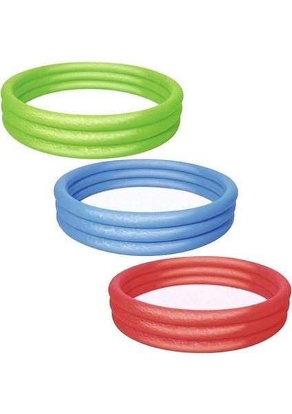 çınar ticaret bestway 51027 üç halkalı renkli şişme havuz 183 x 33cm indirimleri