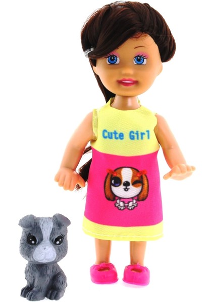 çınar ticaret cute girl gri köpekli ve kumral mini bebek modelleri