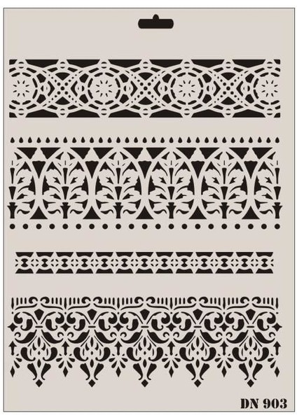 çınar ticaret rich dantel seri dn-903 stencil 35x25 cm