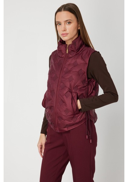 Kadın Dik Yaka Şişme Yelek 60997 Bordo fiyatları