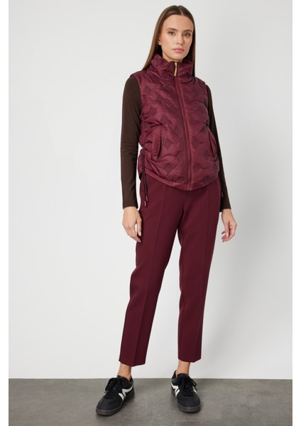 Kadın Dik Yaka Şişme Yelek 60997 Bordo modelleri