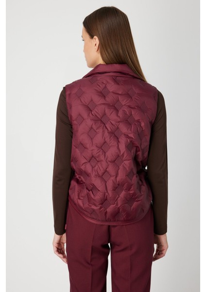 Kadın Dik Yaka Şişme Yelek 60997 Bordo fırsatları