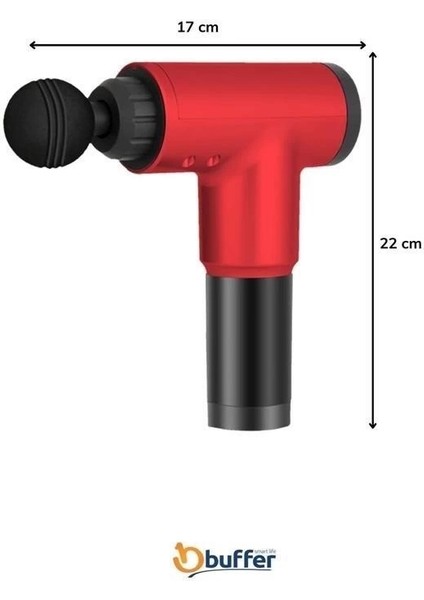 çınar ticaret 4 başlıklı 6 seviye hız ayarlı vurmalı kas yoğurmalı titreşimli masaj tabancası aleti