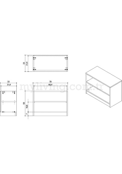 Ayakkabılık 50X70X33CM 24102501 modelleri