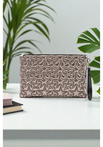 Yıldız Desenli Platin Portföy Çanta fiyatları