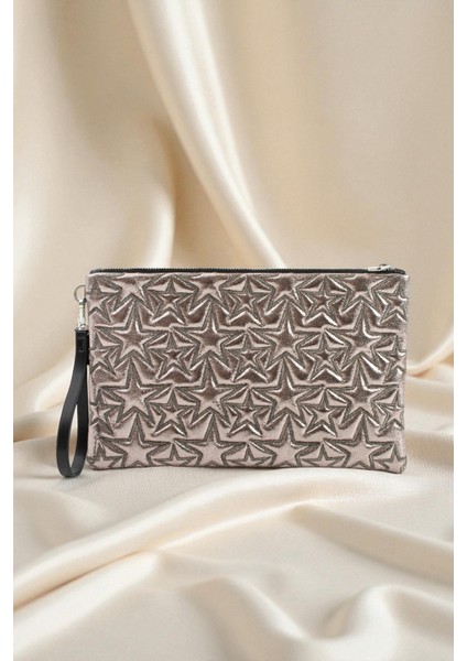 Yıldız Desenli Platin Portföy Çanta modelleri