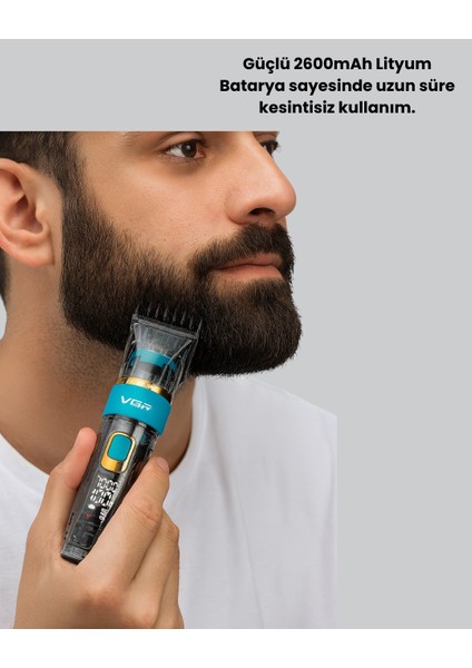 çınar ticaret vgr v-695 şarjlı saç sakal tıraş makinesi 2600mah batarya ve kılavuz taraklı modelleri