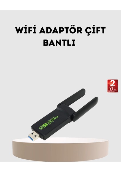 çınar ticaret ultratekno dual band wifi adaptör – 1200 mbps, usb 3.0, çift antenli, geniş kapsama alanı ve yüksek hız