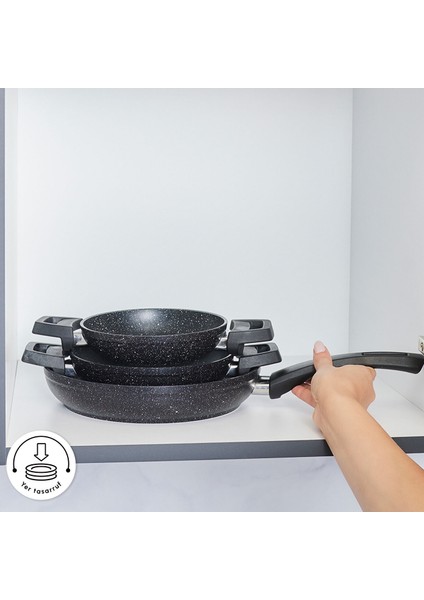 Bio Granit Dide 3'lü Tava Sahan Seti
