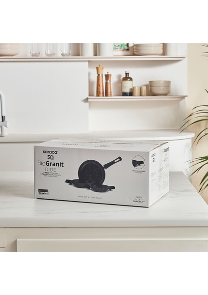 Bio Granit Dide 3'lü Tava Sahan Seti