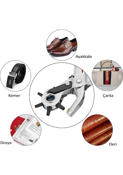 çınar ticaret el tipi deri delik açma pensesi döner başlıklı kemer delik delici alet kemer çanta ve deri delici